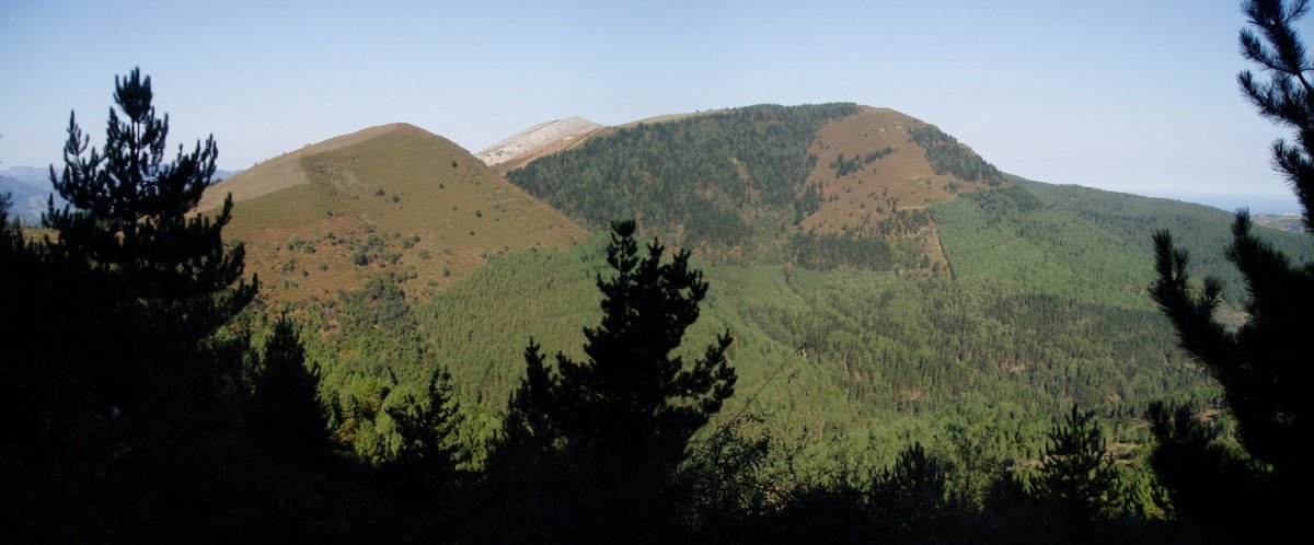 Tellitu, Pico de la Cruz eta Gasteran hegoaldetik ikusita