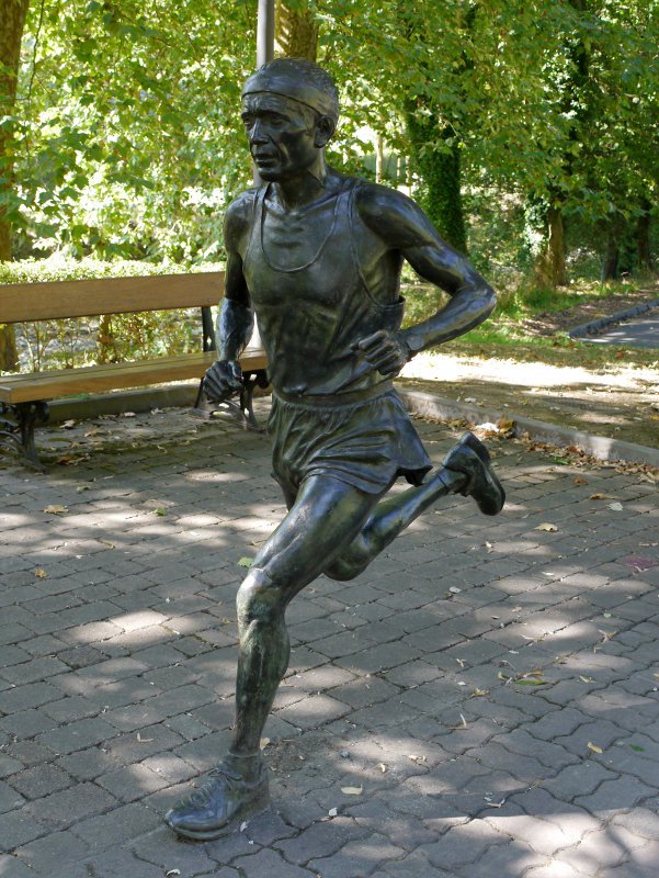 Diego Garcia korrikalariaren omenezko eskultura, Azpeitia