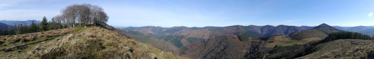 Larreko gainetik Leitzaran aldera begira