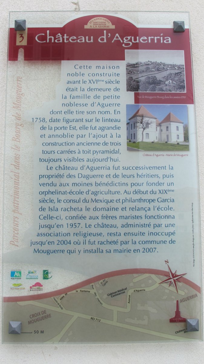 Agerria jauregia, Mugerre