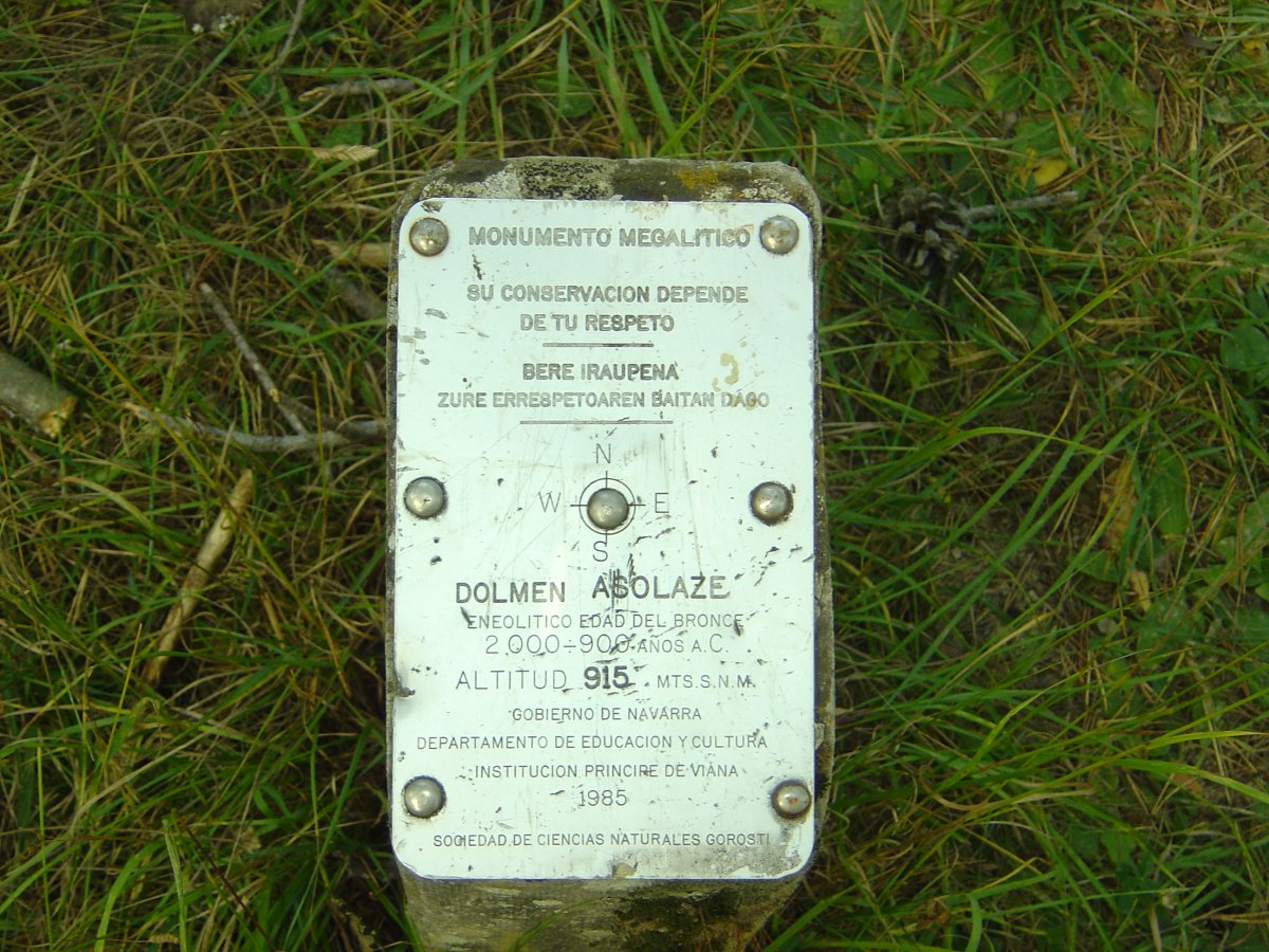 Dólmen Asolaze Agosto 2011