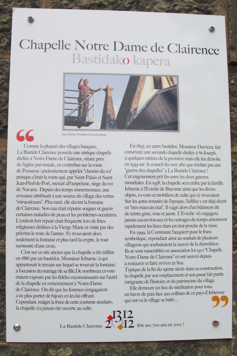 Bastidako Kapera, Bastida