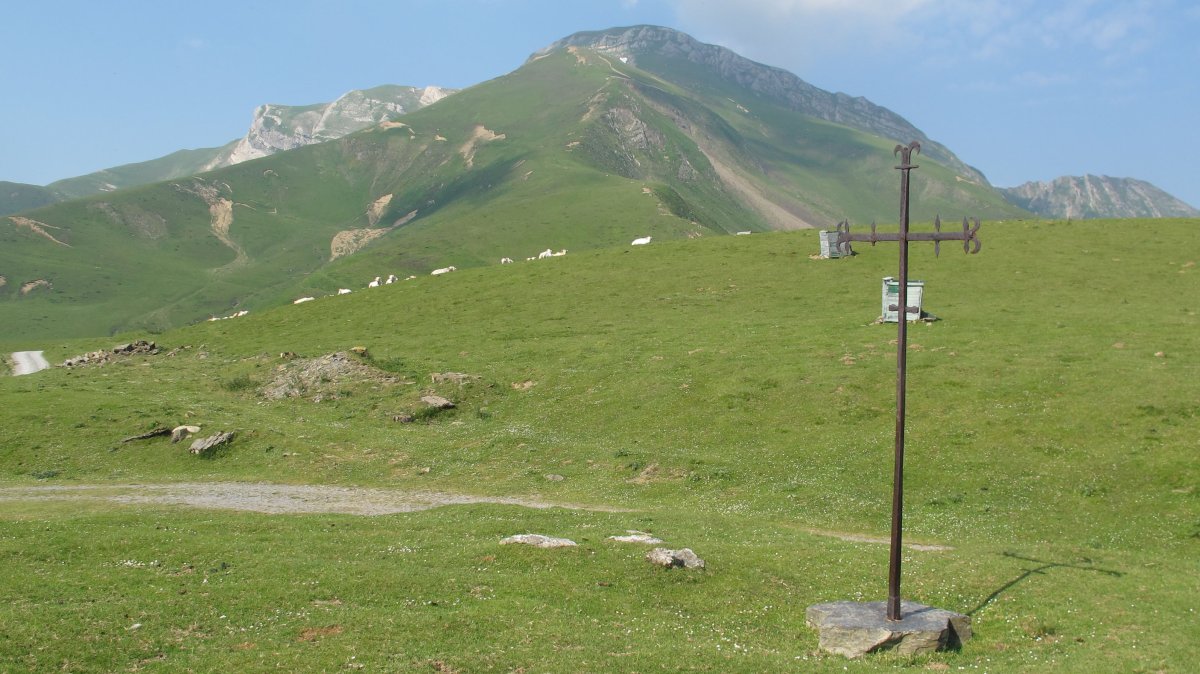 Erroimendi lepoko gurutzea, Larraine