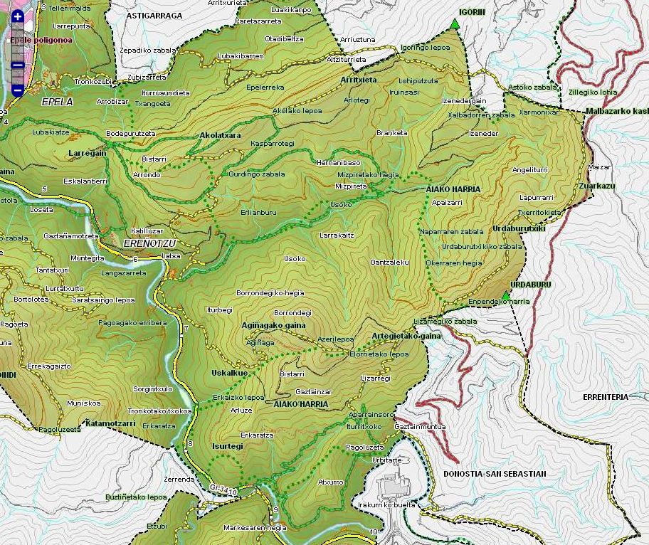 Hernaniko GIS Mapako zatia