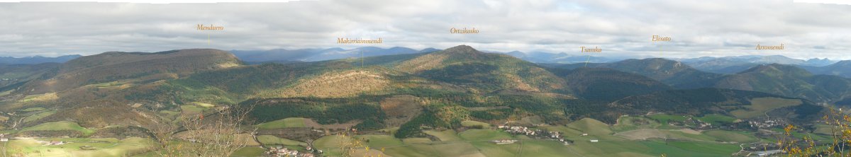 Ezkaba iparraldeko mendiak