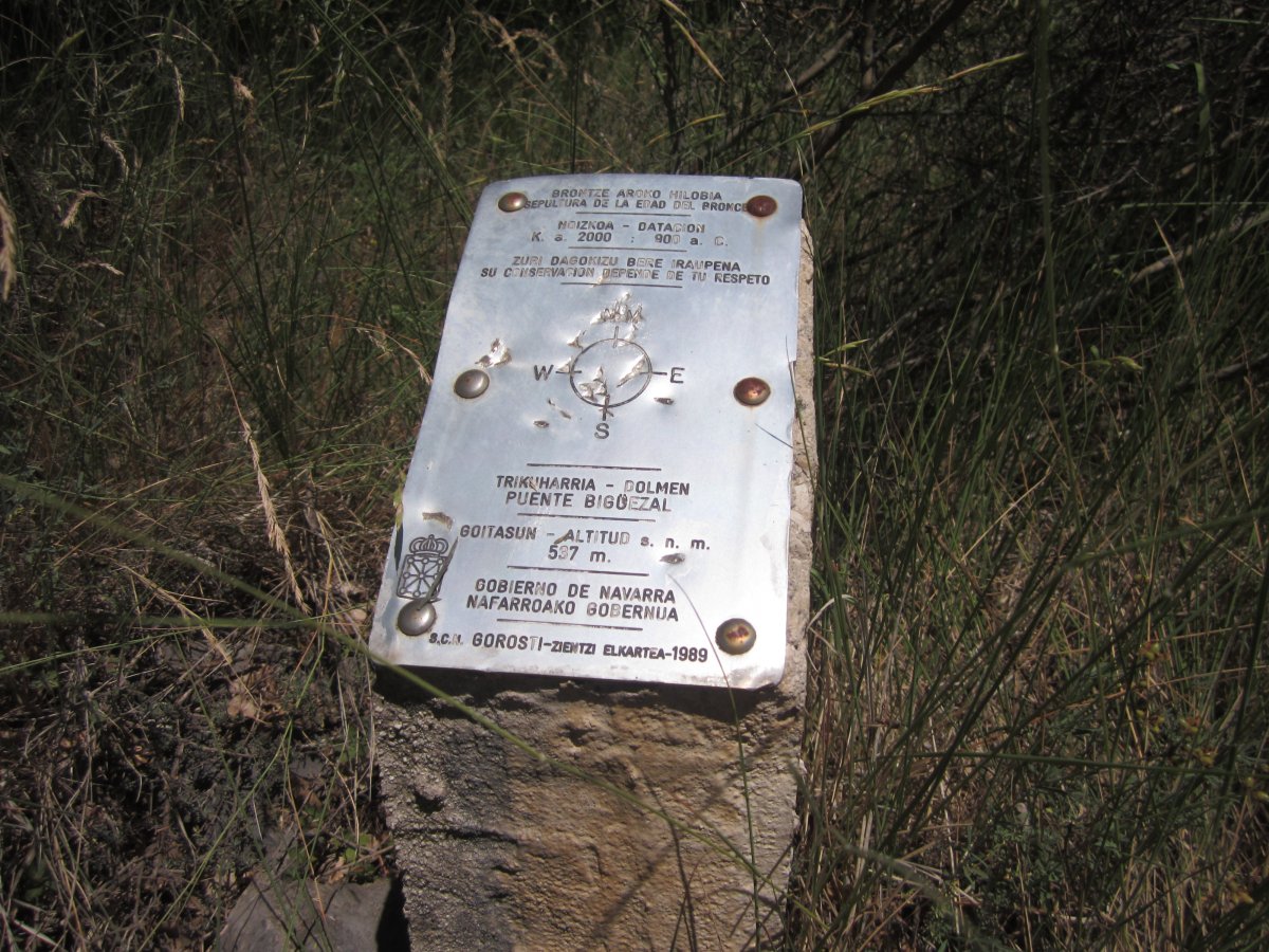 Dólmen Puente de Bigüézal  (Julio 2016)