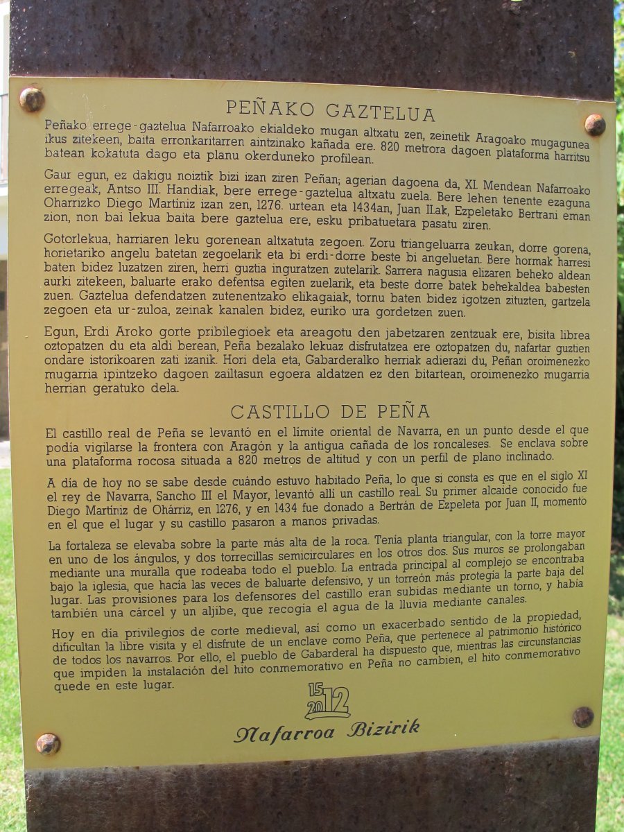 Peña gotorlekua, Peña-Xabier