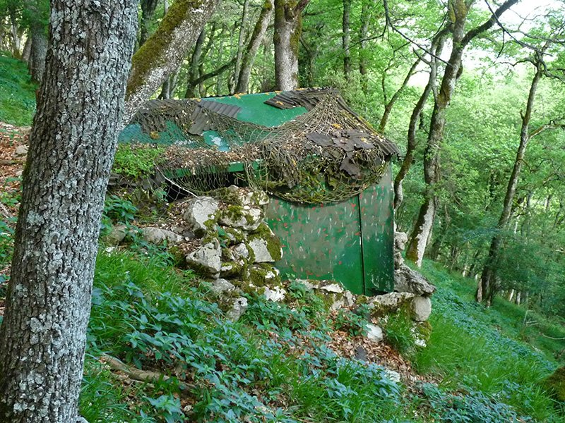 Ehiztarien etxola kamuflatua