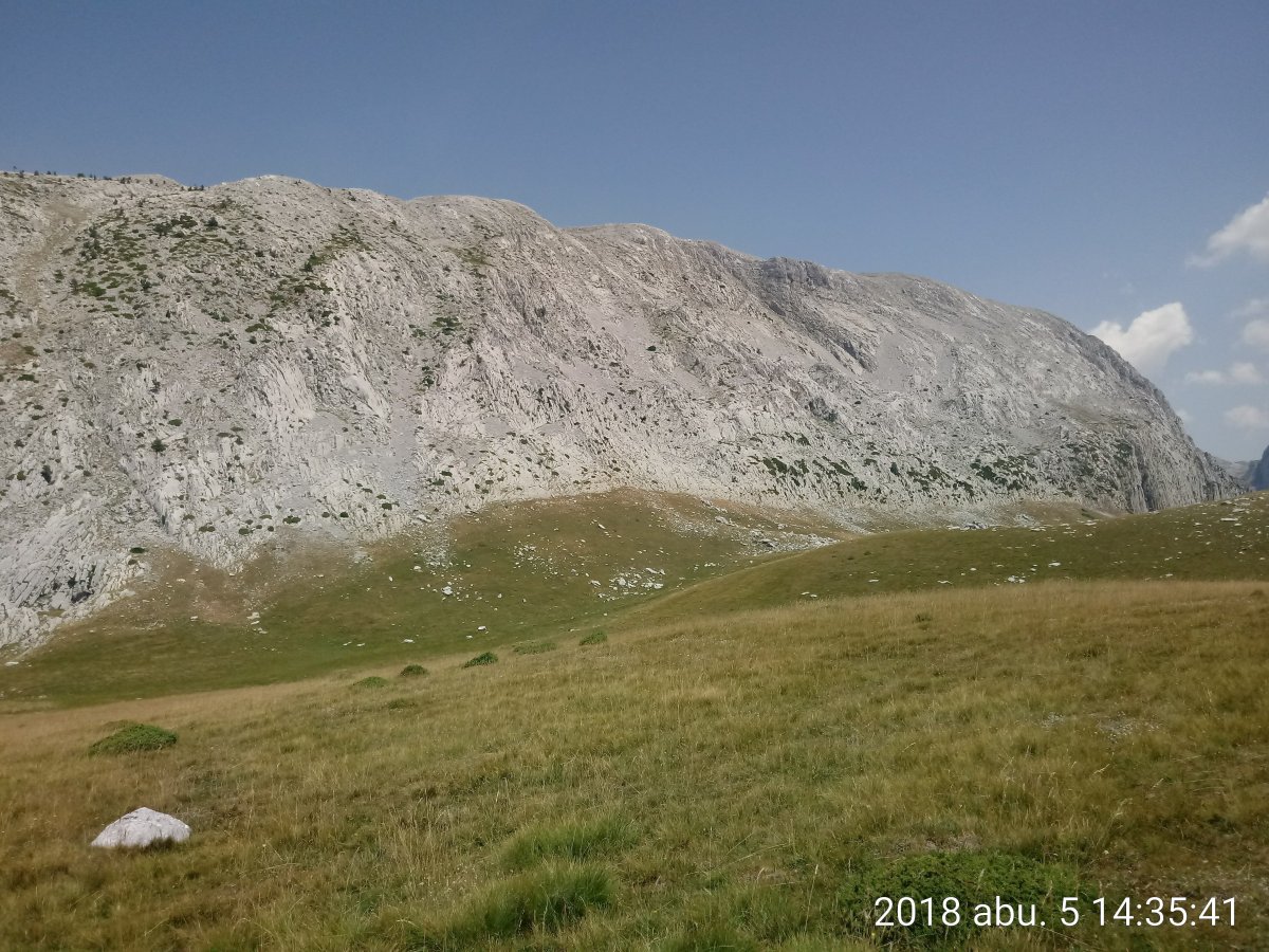 Ezkaurre (2045m) hegoaldeko zelaitik ikusita