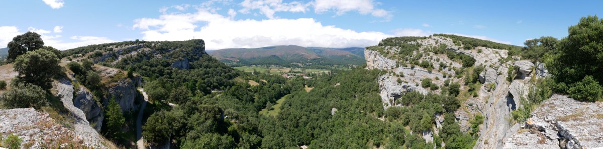 Sarreraren gaineko bizkarreko panoramika