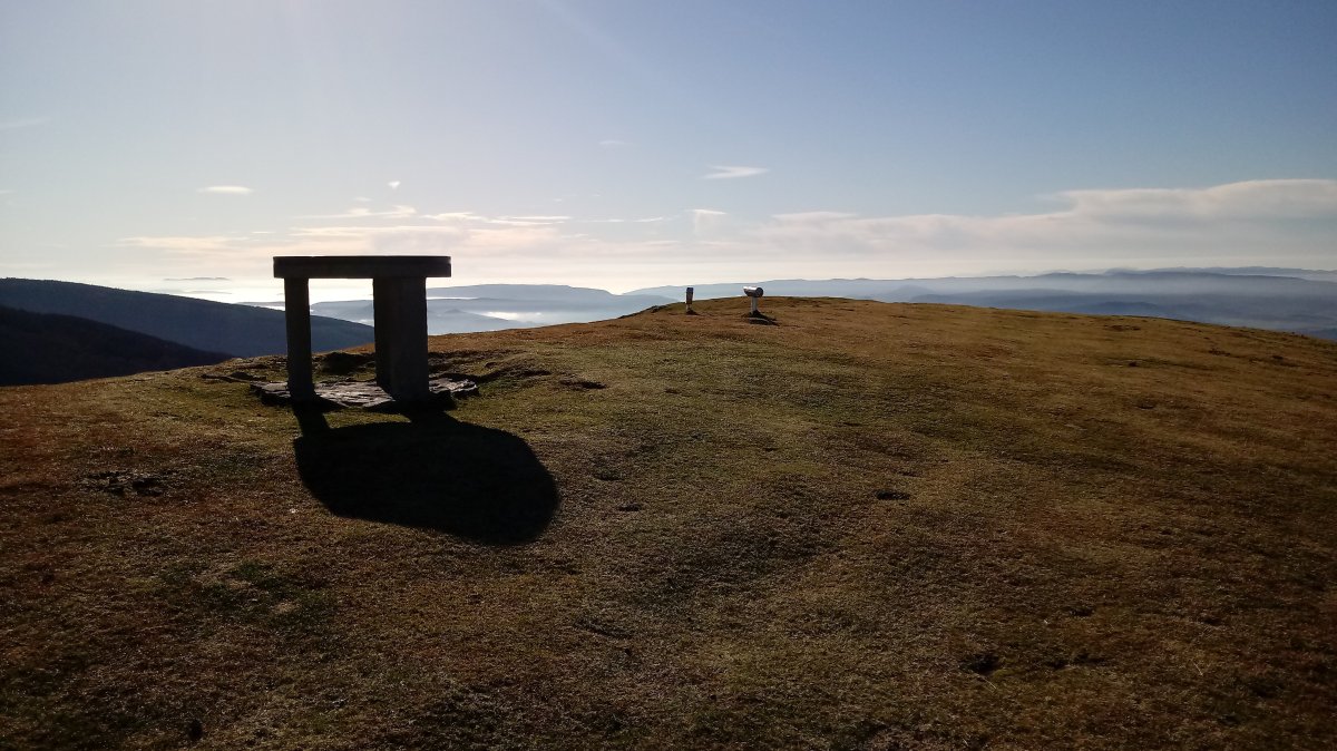 Ipargorta (1233m) gaina, postontziak eta norabide mahaia