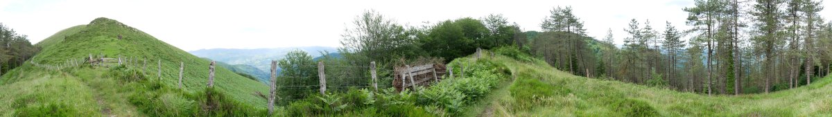 Mandoegi eta Urepel arteko lepoko panoramika