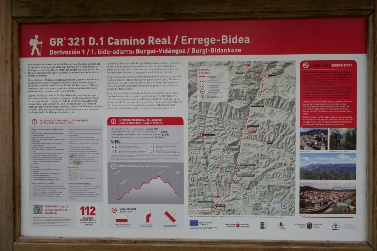 GR 321 Errege Bidea panela