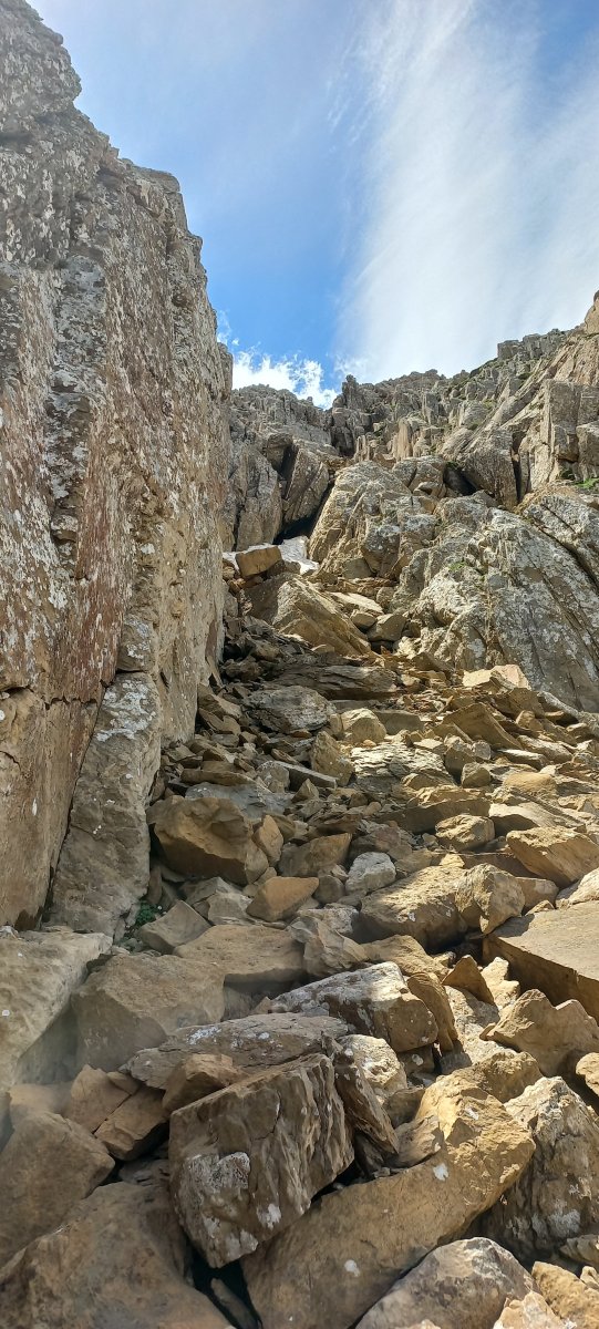 Bisaurin (2670m) Iparraldeko kanalean gora