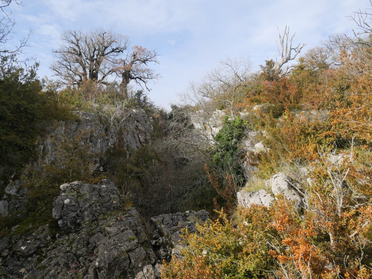 Arrakala gainditzeko harrizko pasabidea, arrakalaren ekialdean