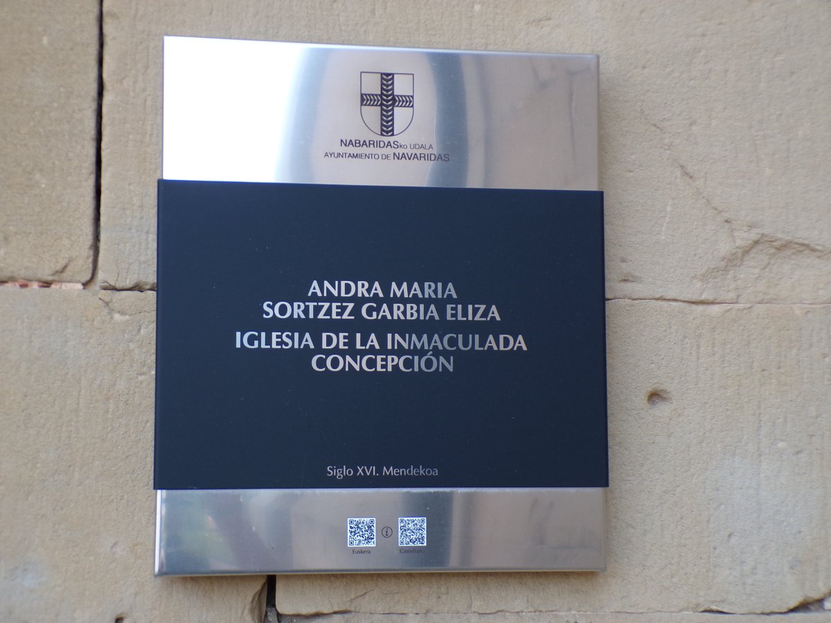 Andra Maria Sortzez Garbiaren Eliza. Navaridas